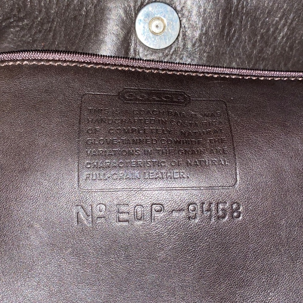 VINTAGE COACH satchel/crossbody chocolate brown - Picture 3 of 14